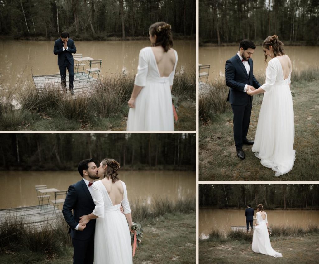 Photo de découverte des mariés lors d'un mariage