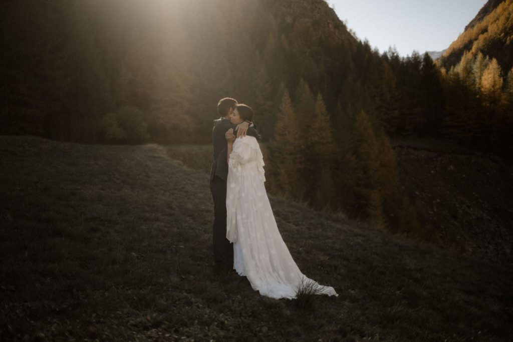 Seance engagement dans les Alpes