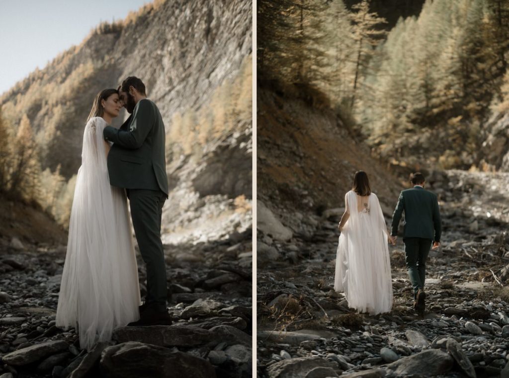 Seance engagement dans les Alpes