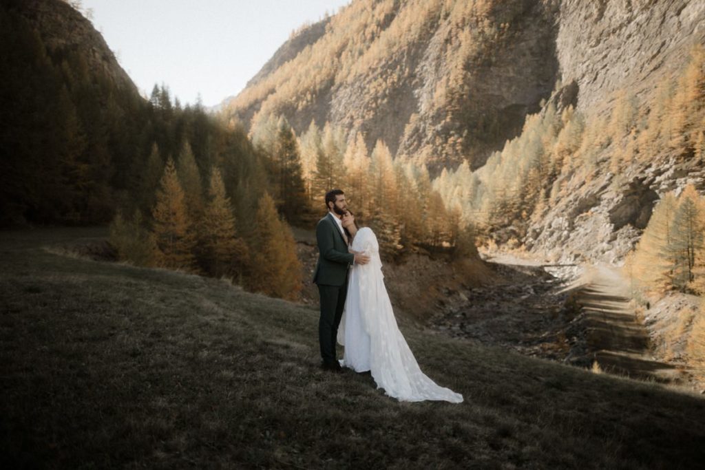 Seance engagement dans les Alpes