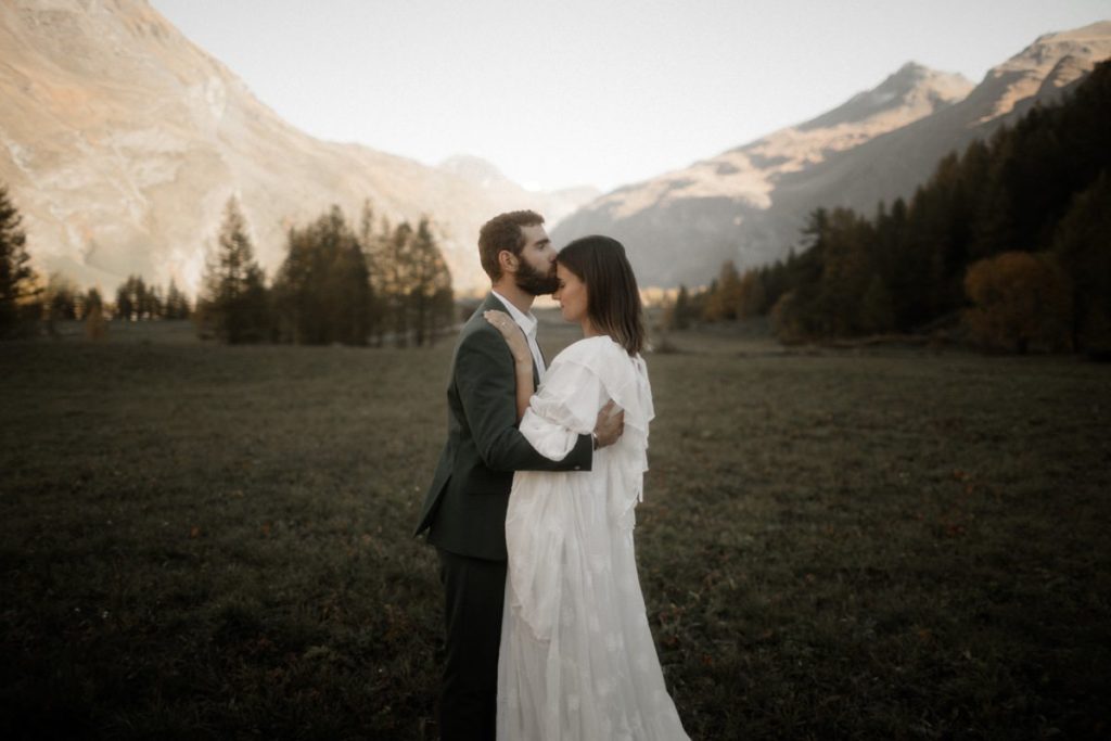 Seance engagement dans les Alpes