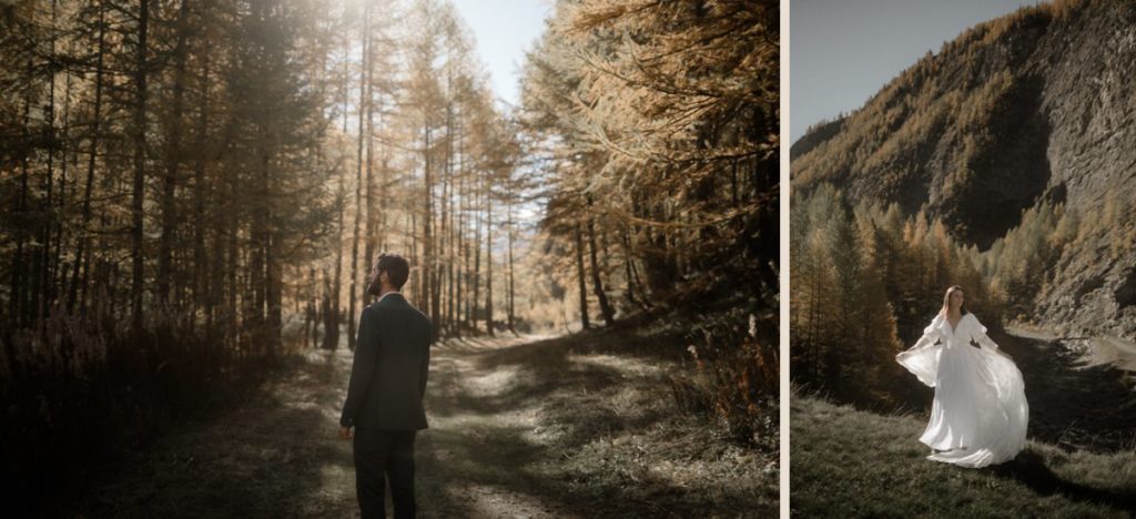 Seance engagement dans les Alpes