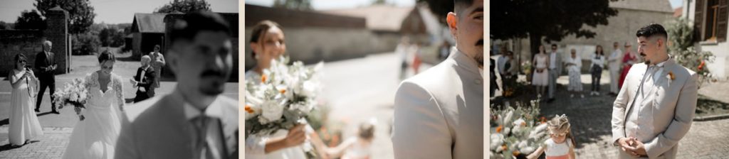 Photo de découverte des mariés lors d'un mariage