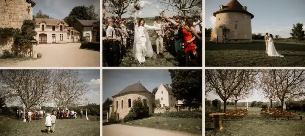 Domaine champêtre en Indre-et-Loire pour un mariage en extérieur à L'abbaye de Seuilly