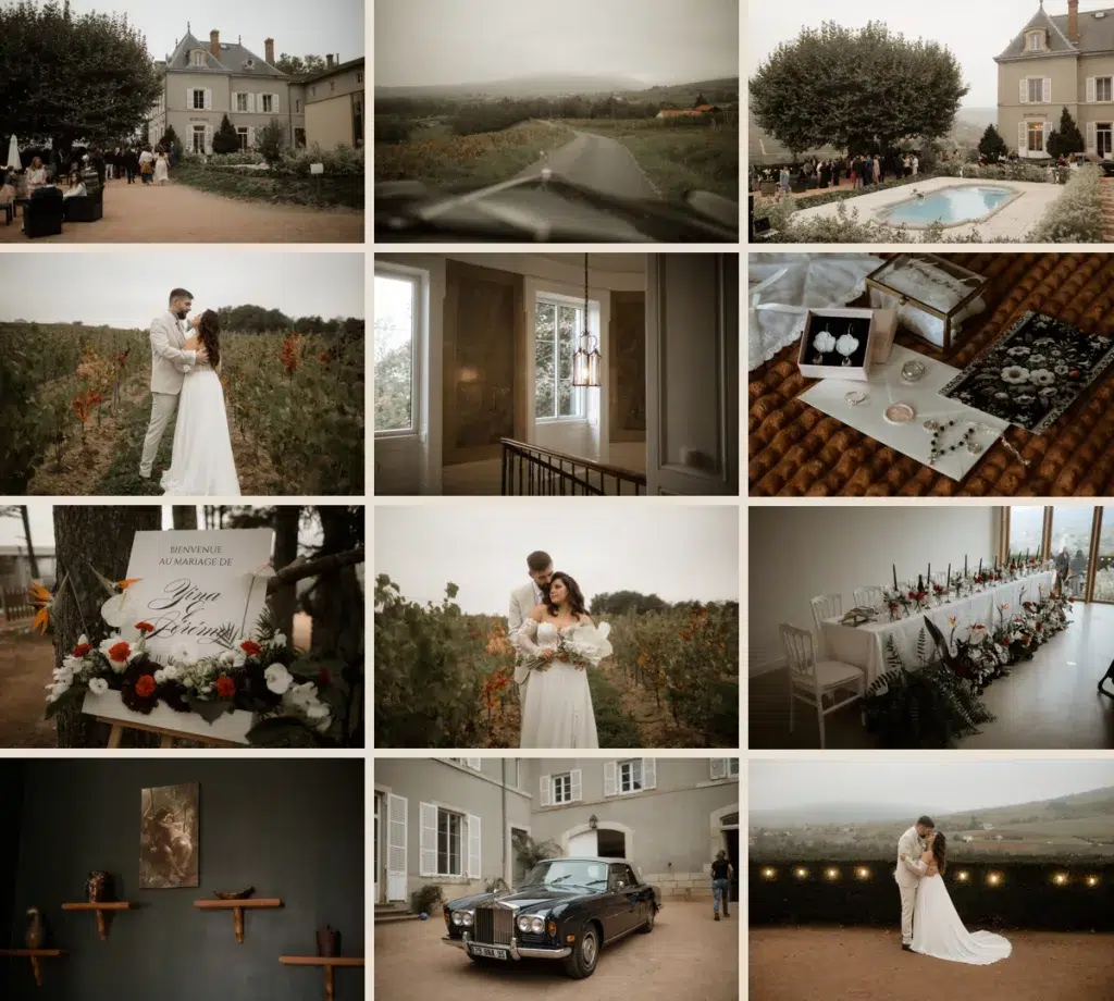 mariage au château de Champ Renard beaujolais