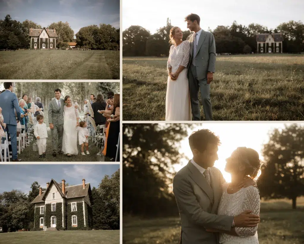 photo couple mariage domaine de la Tortinière vallée de la Loire