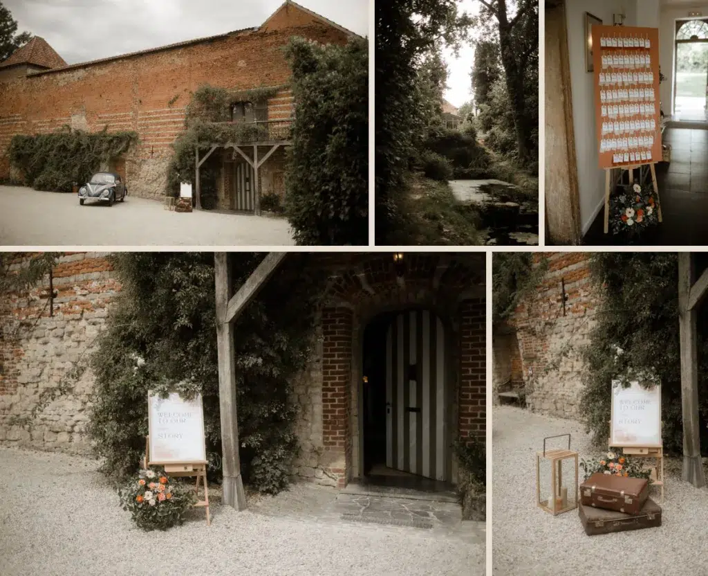 Arrivée des mariés à l’Abbaye de Nizelles près de Waterloo