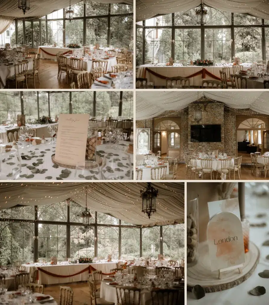 salle de réception vitrée mariage abbaye de Nizelles Belgique